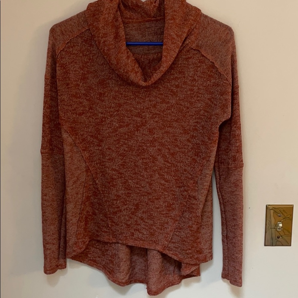 Free People cowl neck high-low top
